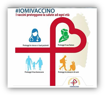<b>Logo ufficiale della Campagna Regionale di Comunicazione Vaccinale #IOMIVACCINO</b>